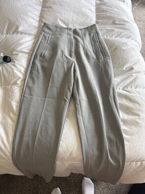 Zara Light Gray Tailored Trousers